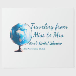 Res bröllopsduscha namn datum Fröken till fru sim Presentpapper