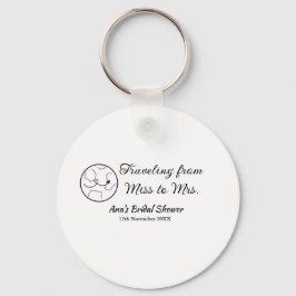 Res bröllopsduscha tillägg namn datum Fröken till  Nyckelring