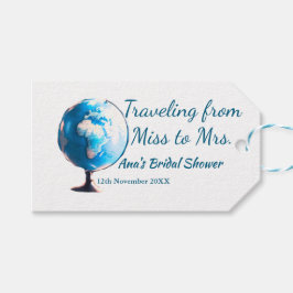 Res bröllopsduschafton lägg till namn datum Fröken Presentetikett