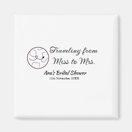 Res bröllopsfest lägg till namn datum miss till fr magnet