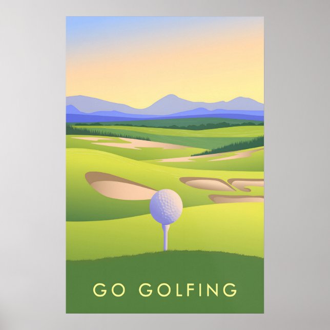 Res Göra Golf Resa Affisch (Framsidan)