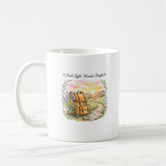 Res lätt, vandrar ljust Resa äventyrs Citat Kaffemugg