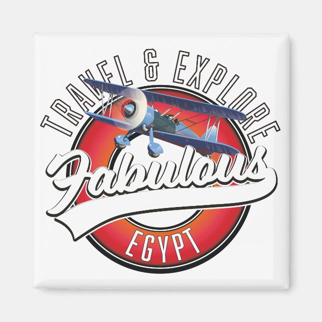 Res logotyp för fantastiska Egypten. Magnet (Framsidan)