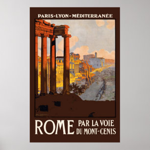 Res Rom 1920-talets Vintage Omutfärda 36 x 24 Post Poster