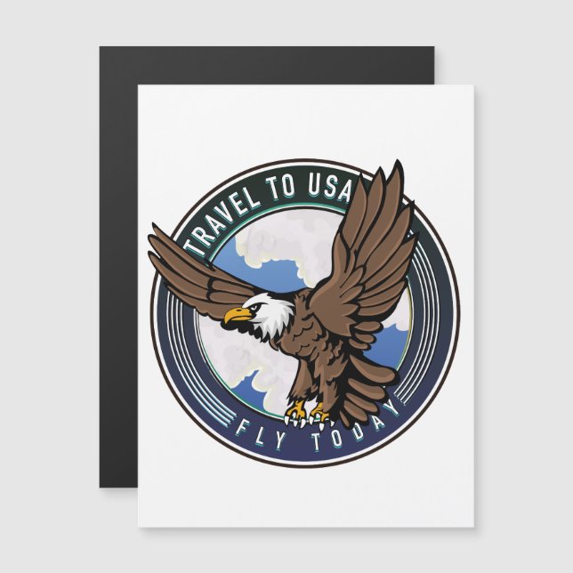 Res till USA Fly idag logotyp (Fram/baksida)