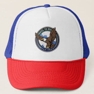 Res till USA Fly idag logotyp Keps