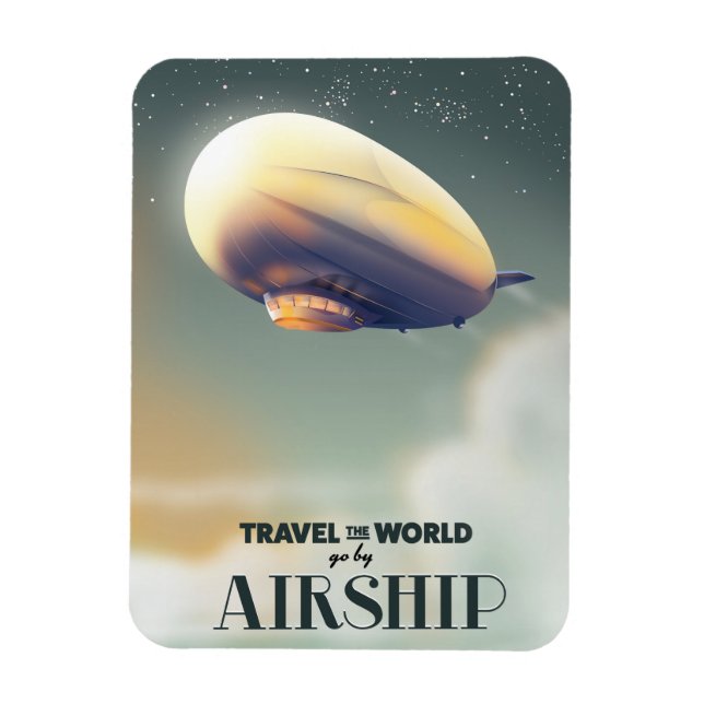 Res världen med luftskepp magnet (Vertikal)