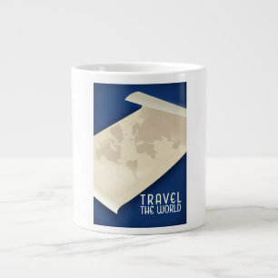 Res världen vintage resaffisch jumbo mugg