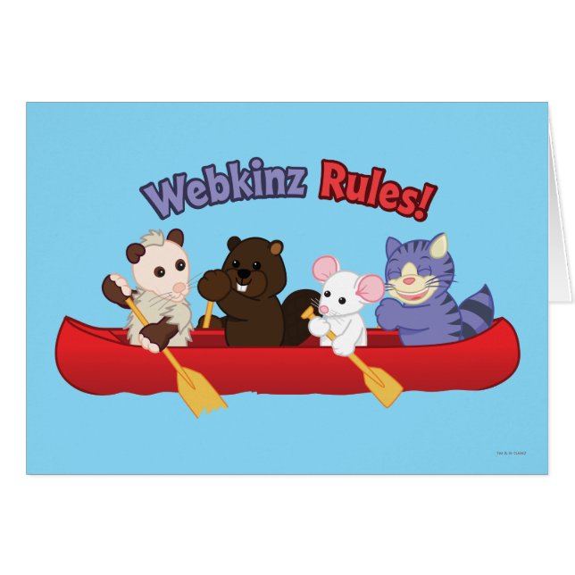 Resa 2 för Webkinz | Webkinz reglerkanot Hälsningskort (Framsidan Horizontal)