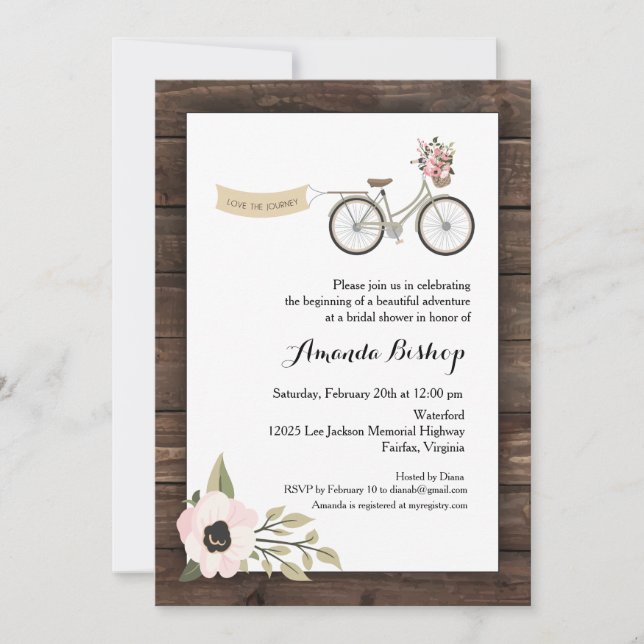 Resa 5 tum x 7 tum - inbjudan/platta kort (Framsida)