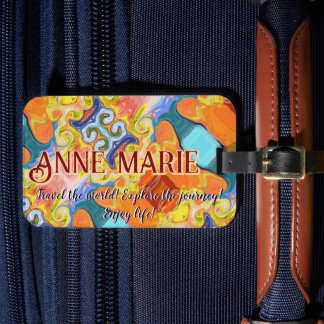 Resa Abstraktens unika anpassade namn Bagagebricka