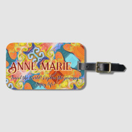 Resa Abstraktens unika anpassade namn Bagagebricka