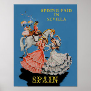 Resa affischen för Sevilla, Spanien Poster