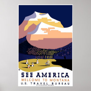 Resa affischen - se Amerika Poster