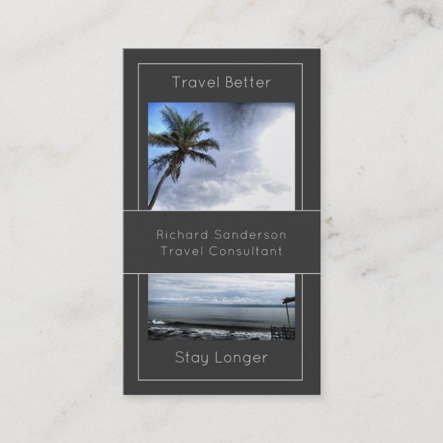 Resa Agent med QR-kod Visitkort (Framsida)