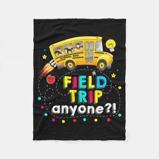 Resa Alla Magic School Buss Kid Teacher Test Day Fleecefilt (Framsidan)