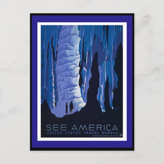 Resa Amerika - WPA Vykort (Framsida)