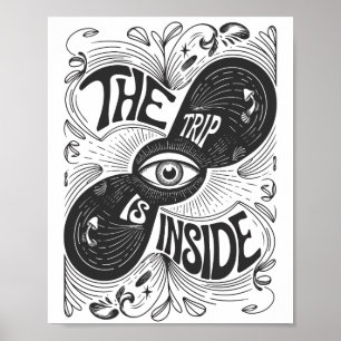 Resa är innanför - Psykedelisk vision av tredje Ög Poster