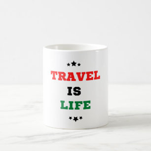 Resa är livet kaffemugg