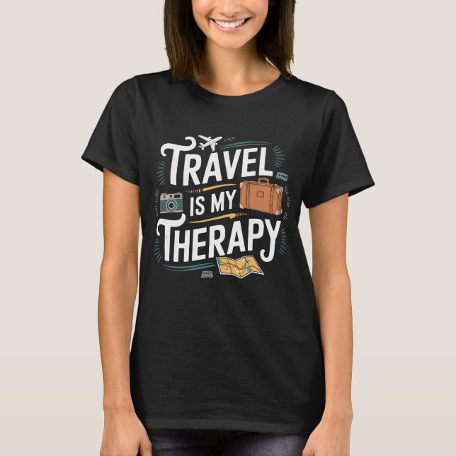 Resa är min terapi Apparel Tee (Framsida)