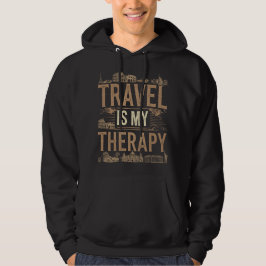 Resa är min terapi | Wanderlust Vintage Travel Hoodie