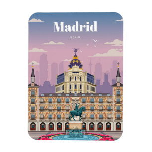 Resa Art Resa till Madrid Spanien Magnet
