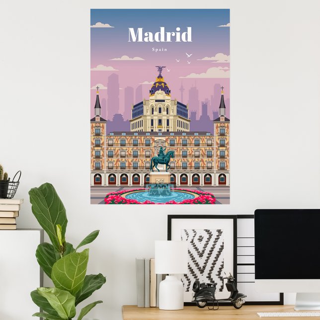 Resa Art Resa till Madrid Spanien Poster (Skapare uppladdad)