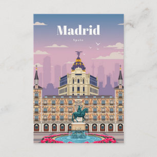 Resa Art Resa till Madrid Spanien Tilläggskort