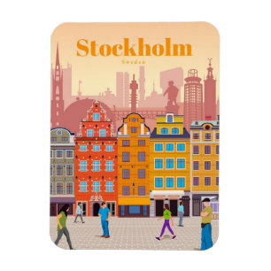 Resa Art Travel i Stockholm Magnet