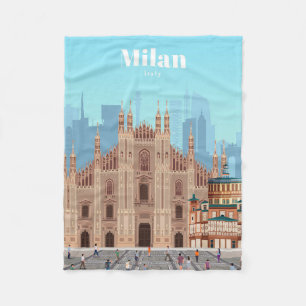 Resa Art Travel till Milanos Italien Fleecefilt