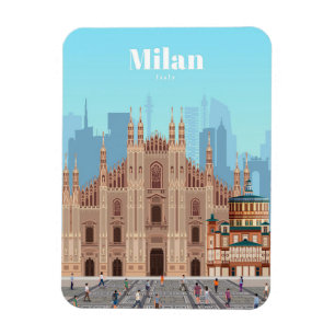 Resa Art Travel till Milanos Italien Magnet