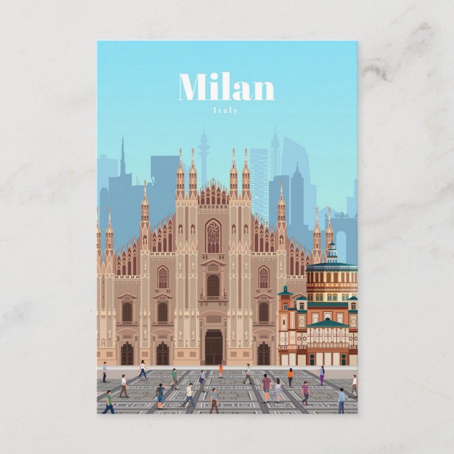 Resa Art Travel till Milanos Italien Tilläggskort (Framsida)