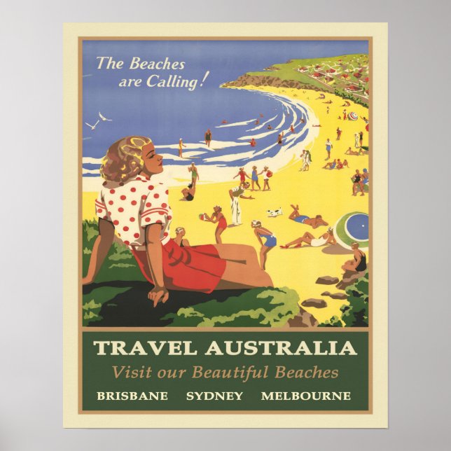 Resa Australien Bacherna ringer Poster (Framsidan)