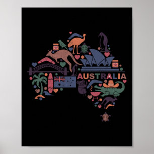 Resa Australien Karta Sydney Australian Vacation S Poster