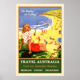 Resa Australien Vintage affisch
