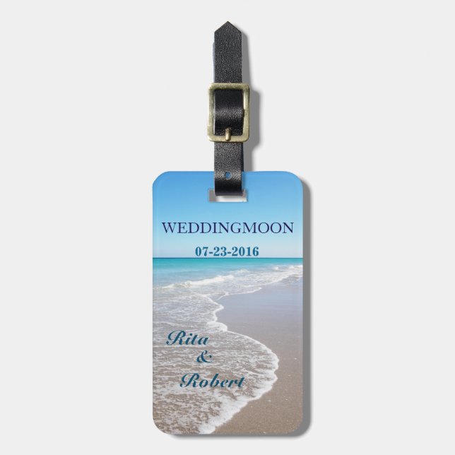 Resa bagagemärkresamlingen/Weddingmoon Bagagebricka (Vertikal Framsida)