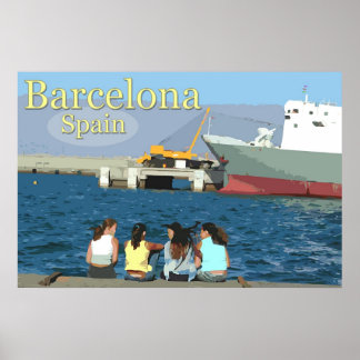 Resa Barcelona, Spanien Poster