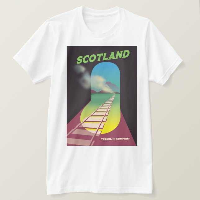 Resa bekvämt Skottland T Shirt (Design framsida)