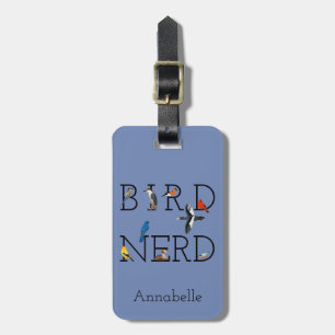 Resa Bird Nerd Personalize Bagagebricka