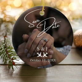 Resa Bröllop-flygplanet Hjärtat Spara datum JULAFT Julgransprydnad Keramik