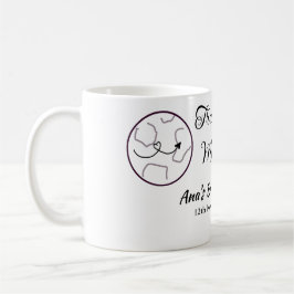 Resa bröllopsduscha lägg till namn datum fröken ti kaffemugg