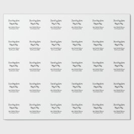 Resa bröllopsduscha lägg till namn datum fröken ti presentpapper