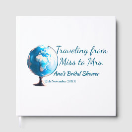 Resa bröllopsduscha lägg till namn datum miss till gästböcker