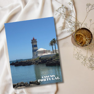 Resa Cascais Portugal Ocean Fyr Kust Helg Vykort