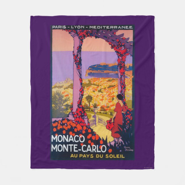 Resa den befordrings- affischen fleecefilt (Framsidan)