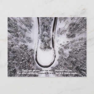 "Resa den vägen åt dig" Motivering citat Vykort