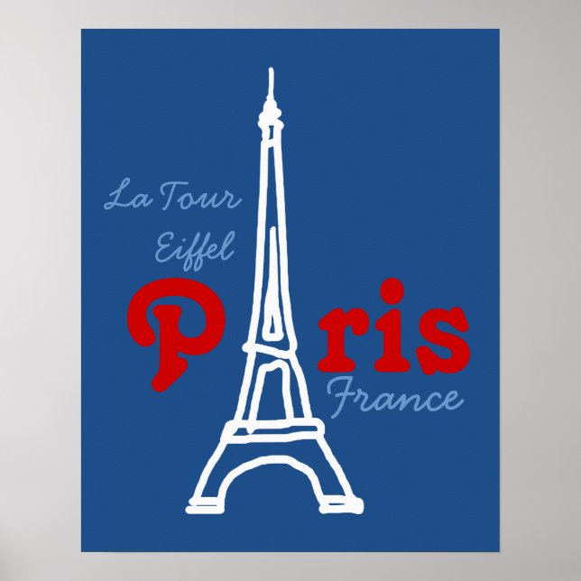 resa Eiffel Torn Paris Poster (Framsidan)