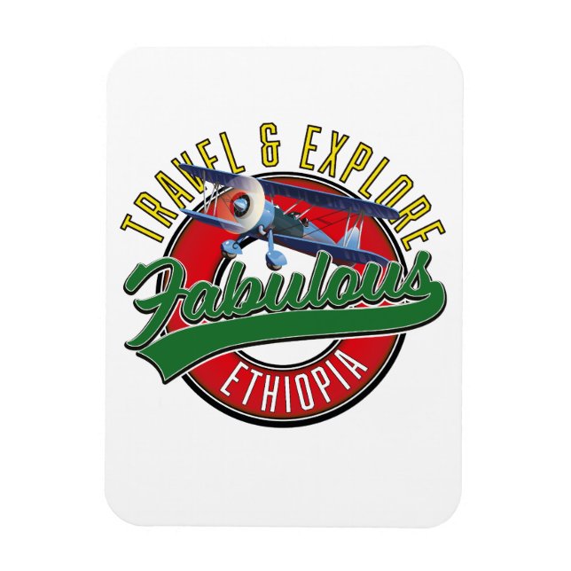Resa Erövra Fantastiska Etiopien logotyp Magnet (Vertikal)