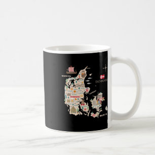 Resa Europa Danmark Karta Köpenhamn Dansk familj Kaffemugg