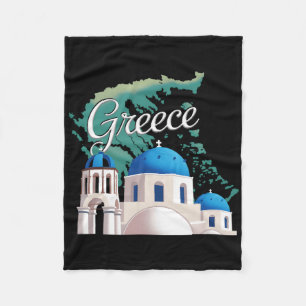 Resa Europa Grekland Aten Santorini Kreta Grekiska Fleecefilt